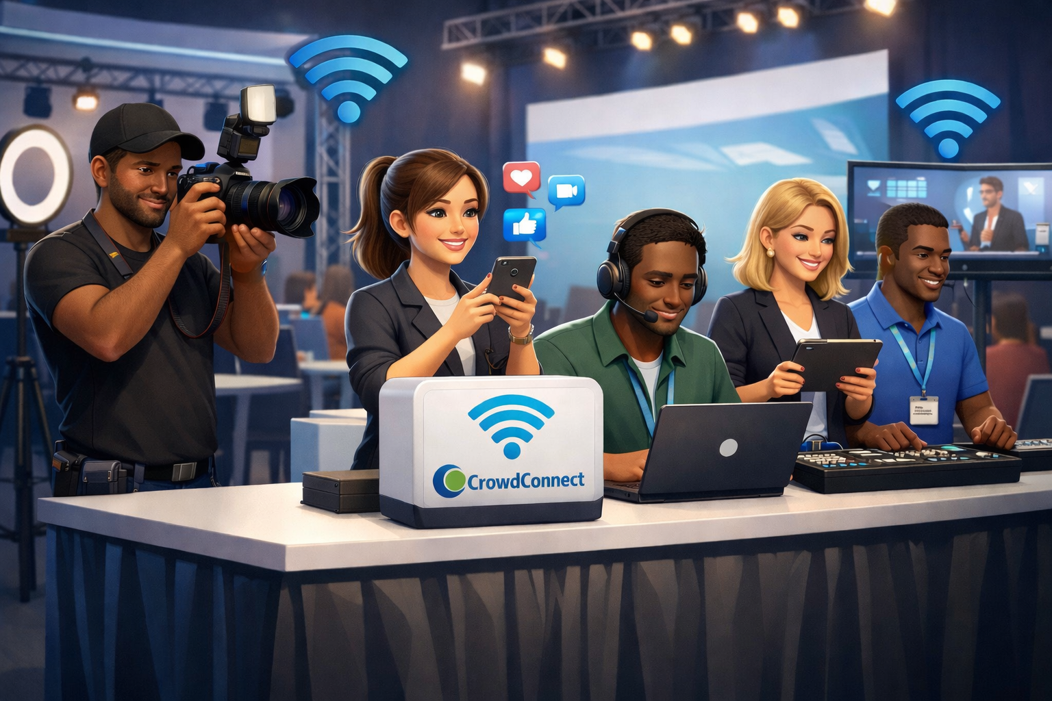 WiFi for small corporate or social media teams